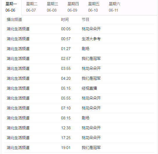 「湖北体育频道在线直播」湖北体育频道节目表-第2张图片