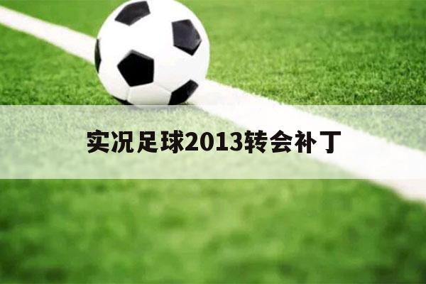 实况足球2013转会补丁（实况足球2013球员补丁）-第1张图片